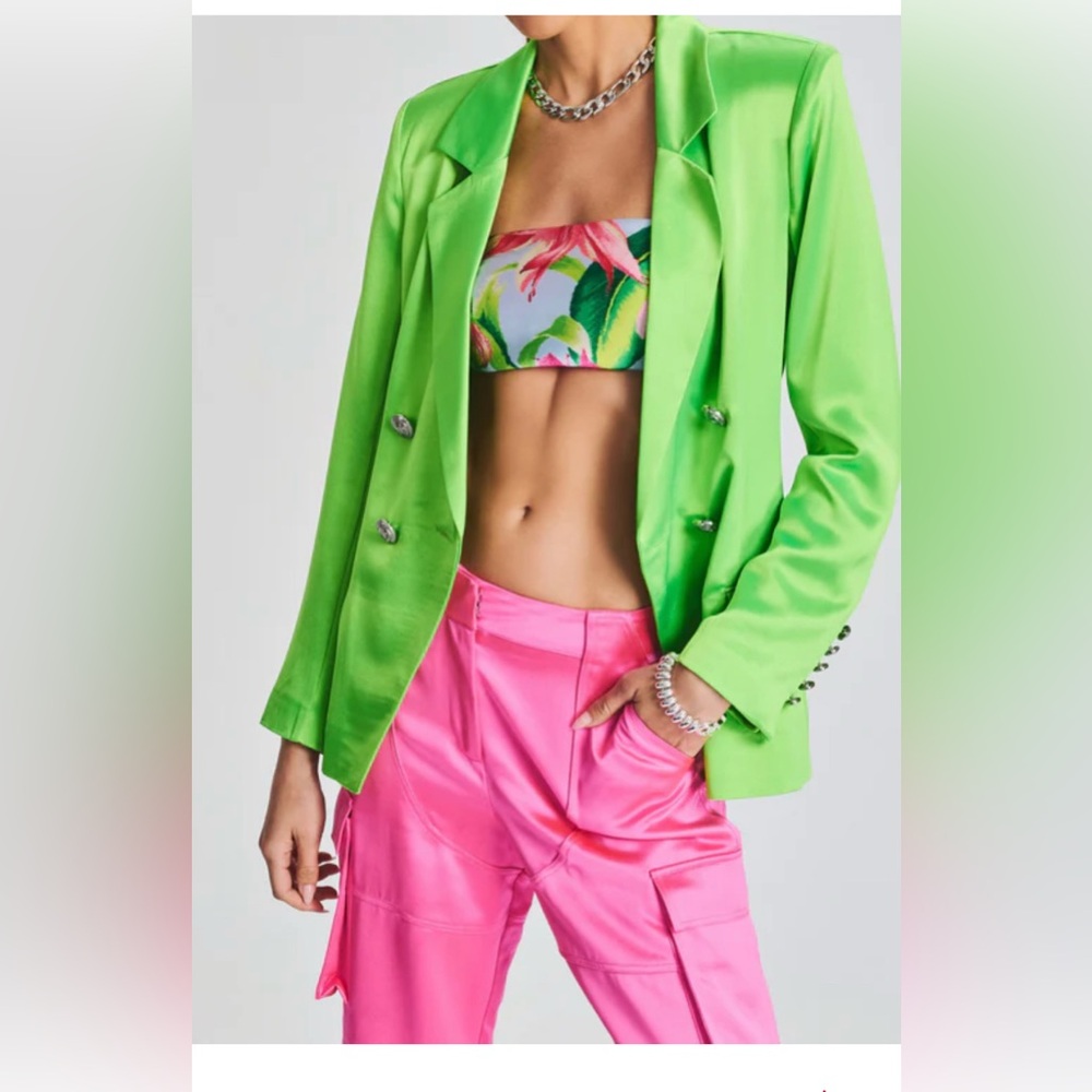 Retrofete Vibrant Green Blazer size M